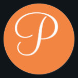 Monogramssymbolen Monogram Seal Wedding Runt Klistermärke<br><div class="desc">Monogrampresenter har ett stort urval anpassningsbara USPS-portabel frimärke,  klistermärken,  hälsningskort,  skjortor,  hattar,  knappar,  magneter och så mycket mer. Dessa monogram är underbara för att skicka ut bröllopsinbjudningar,  inbjudningar till firandepartiet,  tillkännagivande för studenten och överraska födelsedagsfester bara till namn några få.</div>