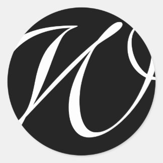 Monogramstift| D1 Runt Klistermärke