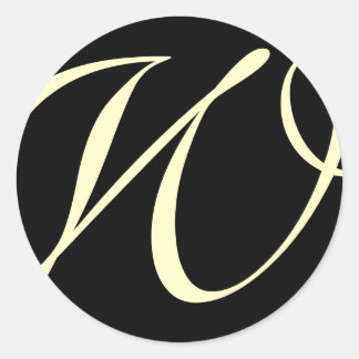 Monogramstift| D6 Runt Klistermärke