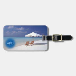 Monogramstrandplats Bagagebricka