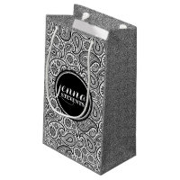 Monogramsvart & vitvintagepaisley mönster