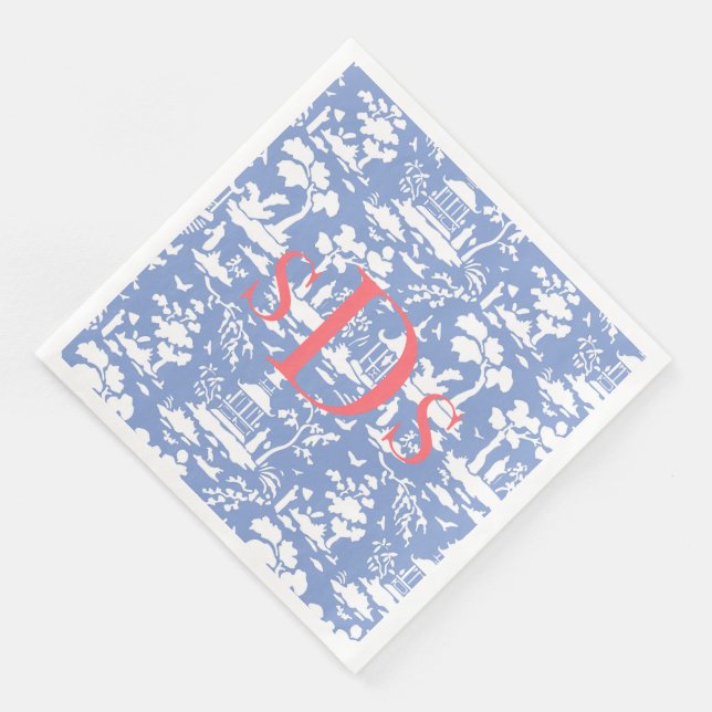 MonogramToile servetter (Hörn)