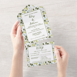 Monogramträdgård Krusbär Vår Blommig Bröllop