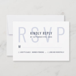 Monogramtypografi - enkel fet monokrom Bröllop OSA Kort