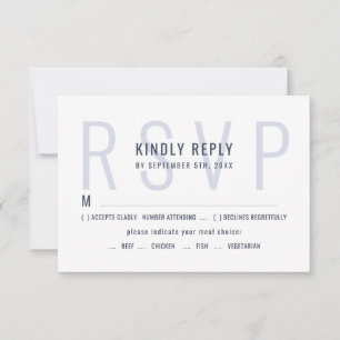 Monogramtypografi Enkel måltid för Elegant OSA Kort