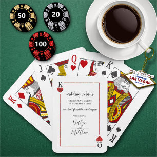 Monogramuppspelningskortet Bröllop-insamling Casinokort
