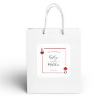 Monogramuppspelningskortet Bröllop-insamling Fyrkantigt Klistermärke<br><div class="desc">Fira i stil med den här snyggten och mycket trendig bröllopsmärken. Den här designen är lätt att anpassa med din speciella händelsetext och dina gäster blir glada när de får dessa fantastiska klistermärken.</div>
