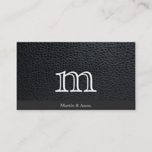 Monogramvariation av serietyp/läder visitkort