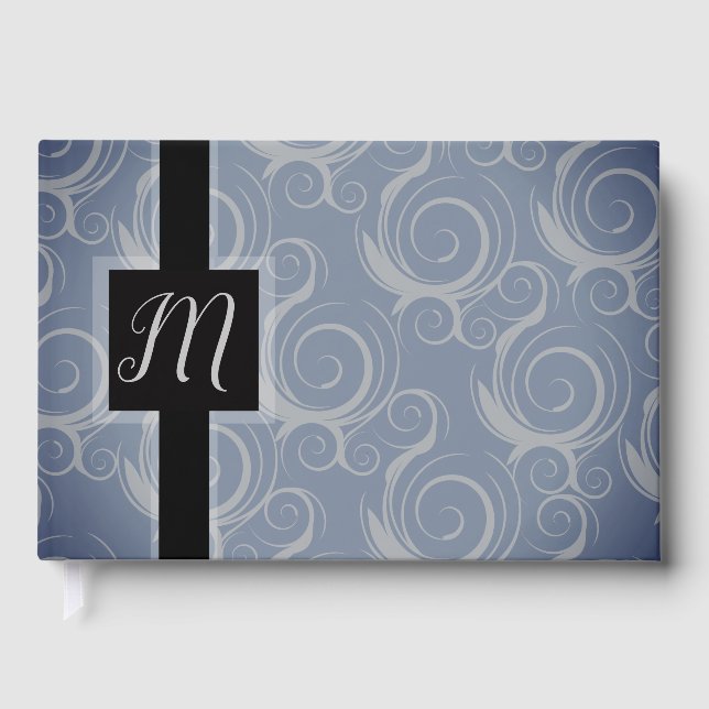 Monogramvirvlar Bröllop Gästböcker (Framsida)