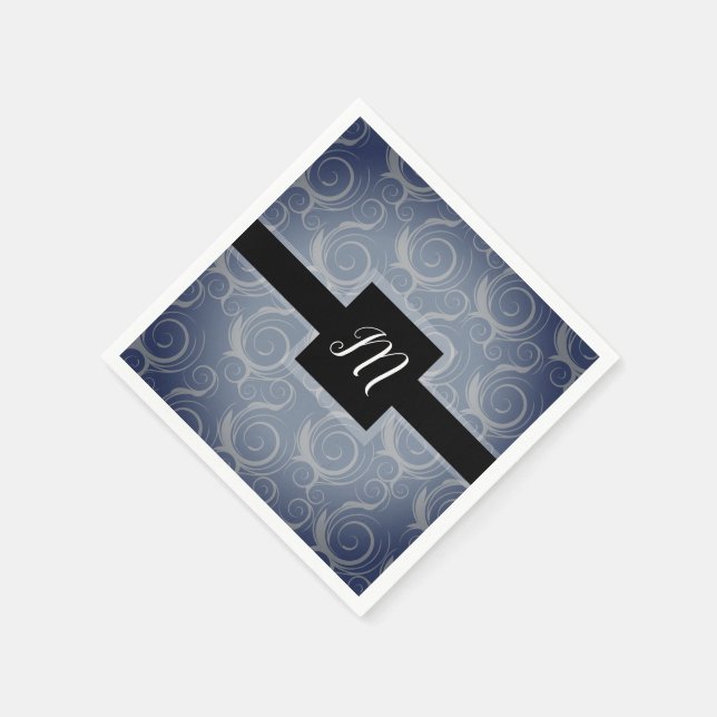 Monogramvirvlar Pappersservett (Hörn)