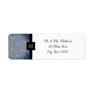 Monogramvirvlar Returadress Etikett