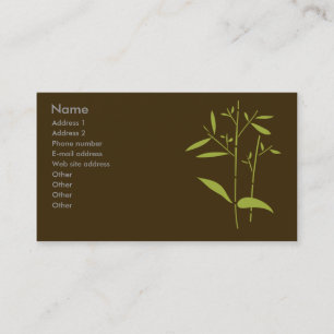Monogramvisitkort - bambu visitkort