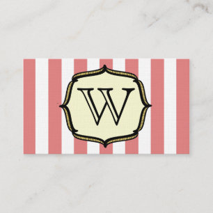 Monogramvisitkort - inspirerad vintagecirkus visitkort
