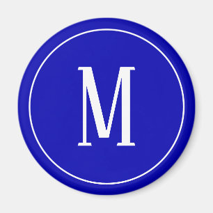 Monogramvit på den kungliga blåttrundamagneten magnet