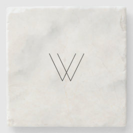 Monogramvitmarmor Stenunderlägg