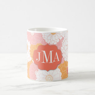 MonogramZinnia Kaffemugg