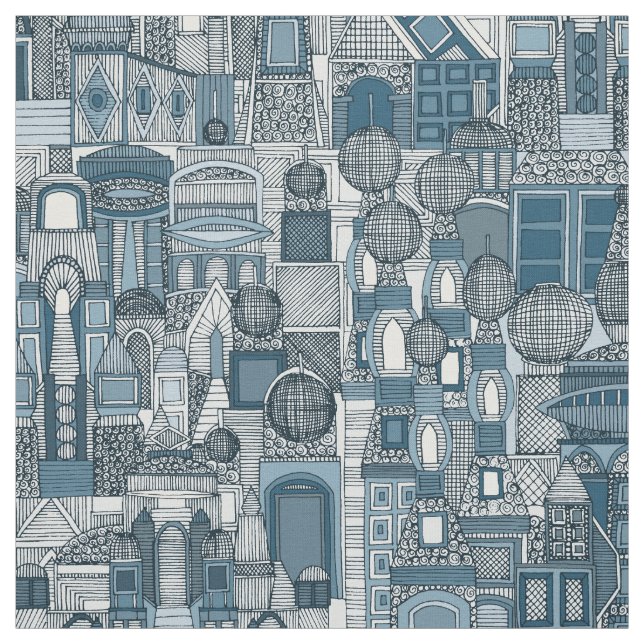 monokblått för rymdstad tyg (Provkarta)