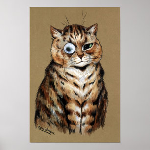 Monoklad katt, Louis Wain Poster