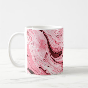 Monokrom Abstrakt Vatten Paintbrush,Red Futuristi Kaffemugg