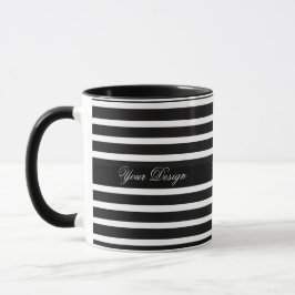 Monokrom Anpassningsbar Monogram Mugg-kaffe Kopp