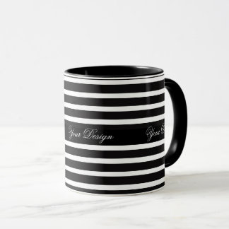 Monokrom Anpassningsbar Monogram Mugg-kaffe Kopp