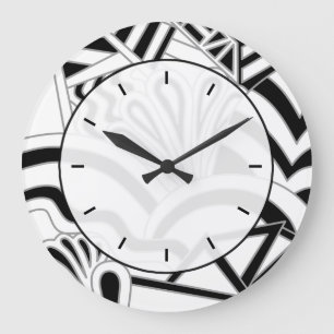 Monokrom art décodesign stor klocka