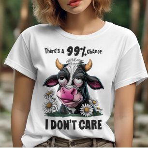 Monokrom bläck: en svart och vit kon med Pi T Shirt