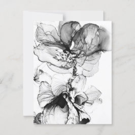 Monokrom blomma vykort