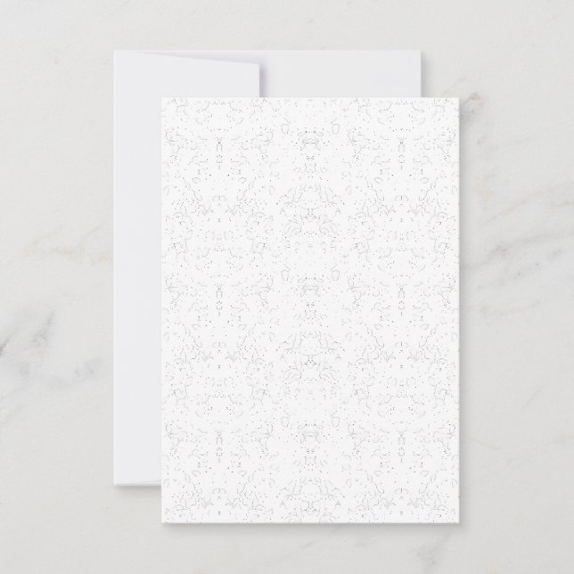 Monokrom Blommönster - Elegant Sömlös konst OSA Kort (Framsida)