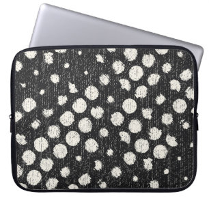 Monokrom brutna punkter med borstad texturerad bak laptop fodral