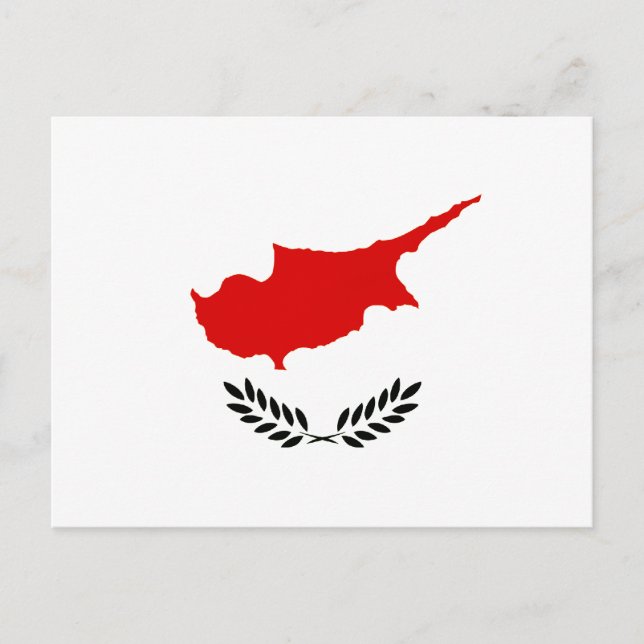 Monokrom Cypern-Flagga Vykort (Framsida)