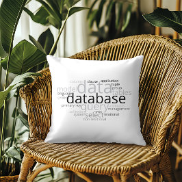 Monokrom databas-ordmoln v2 kudde