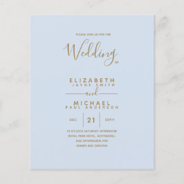 Monokrom Dubbla-sidig Elegant i BUDGET Guld Flygblad