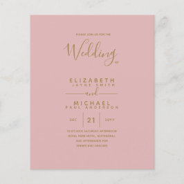 Monokrom Dubbla-sidig Elegant i BUDGET Guld Flygblad