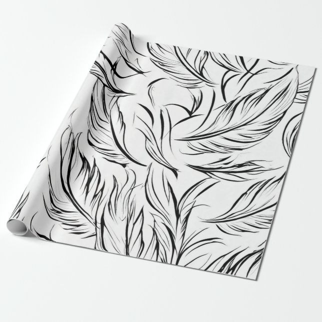 Monokrom elegance presentpapper (Utrullad)