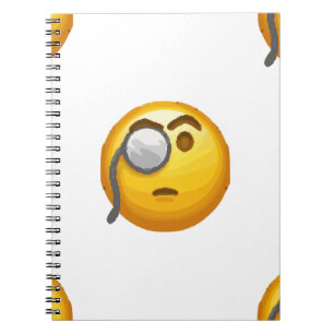 monokrom emoji anteckningsbok med spiral