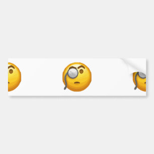 monokrom emoji bildekal