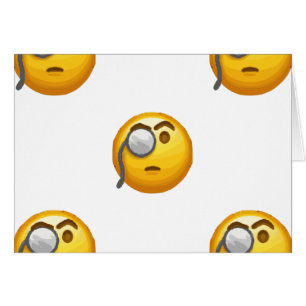 monokrom emoji hälsningskort