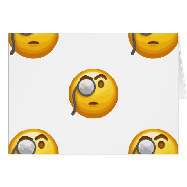 monokrom emoji hälsningskort (Framsidan Horizontal)