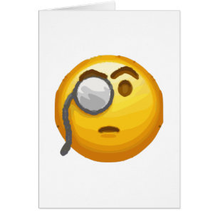 monokrom emoji hälsningskort