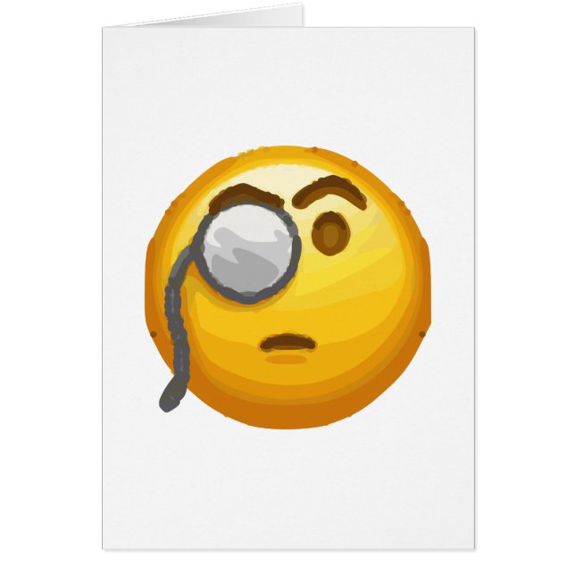 monokrom emoji hälsningskort (Framsidan)