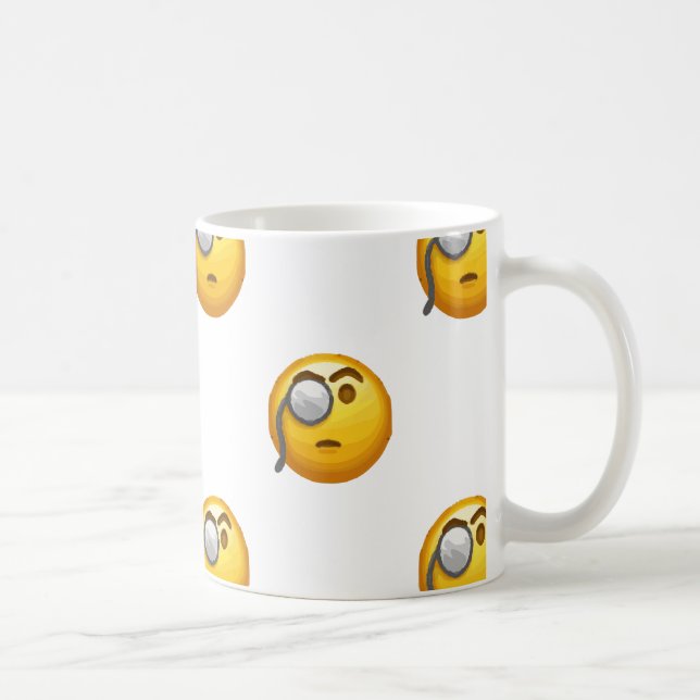 monokrom emoji kaffemugg (Höger)