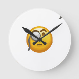 monokrom emoji rund klocka