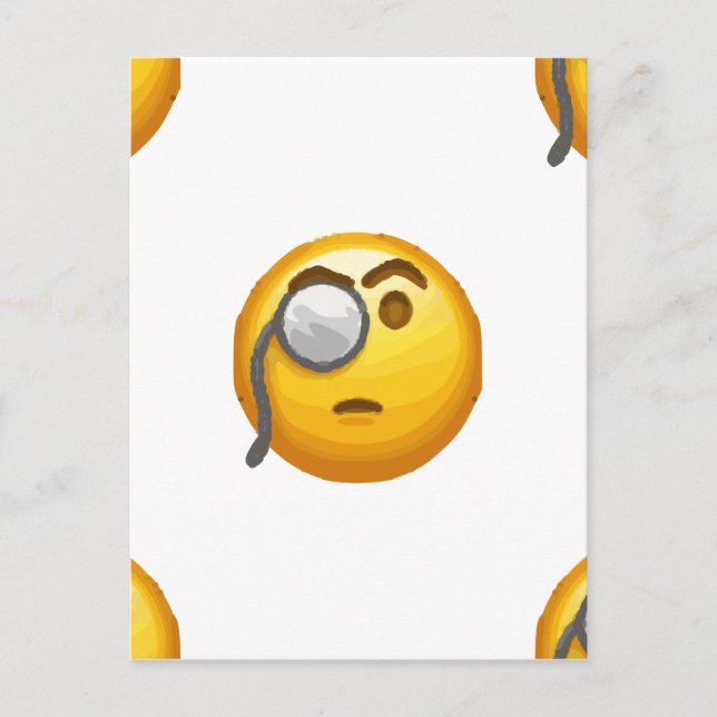 monokrom emoji vykort (Framsida)