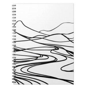 Monokrom, fryst, lugn journal anteckningsbok