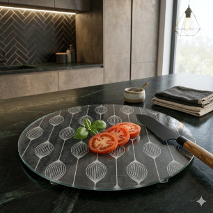 Monokrom geometri - glasskärbräda