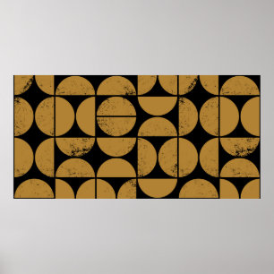 Monokrom geometrisk sömlös mönster i Skandinav Poster