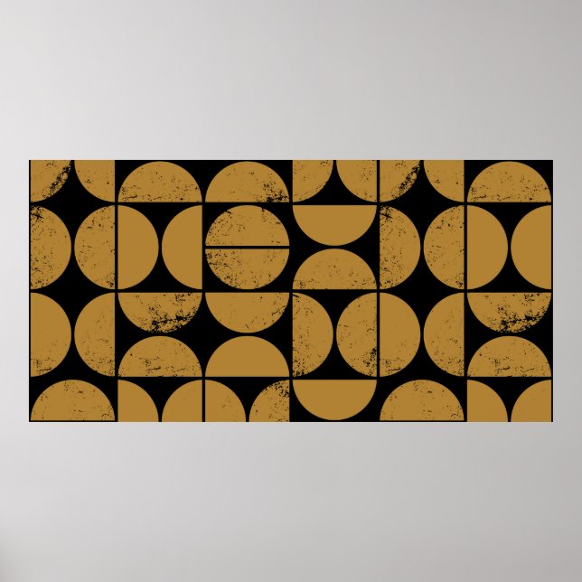 Monokrom geometrisk sömlös mönster i Skandinav Poster (Framsidan)