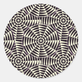 Monokrom geometrisk sömlös mönster runt klistermärke