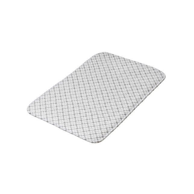 Monokrom geometrisk textur|Sömlös diamantlook Badrumsmatta (Vinklad)